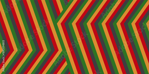 Abstract background for Juneteenth in black, red, yellow, and green. Template design for banners, greeting cards, posters.