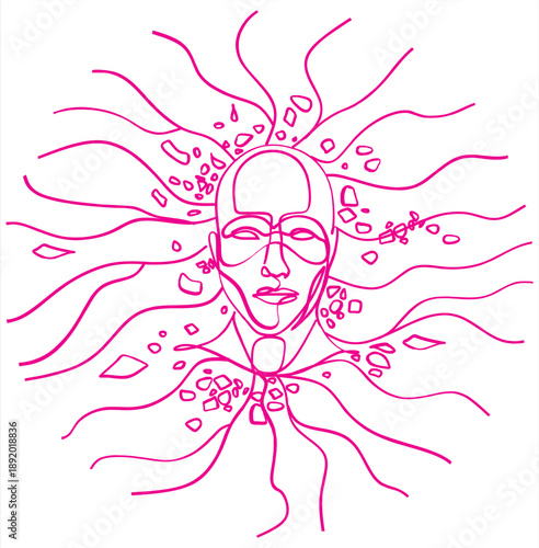 AI Technology Logo and Circuit Board Processor Icon Design