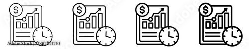 Real-Time Analytics  Icon Set Different Style Collection