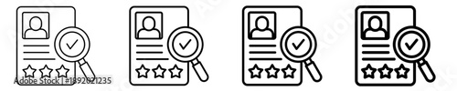 Account Review  Icon Set Different Style Collection