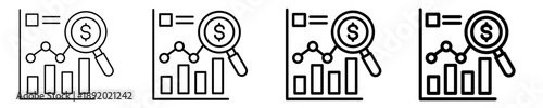 Forecasting  Icon Set Different Style Collection