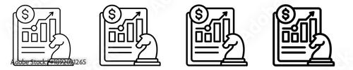 Strategic Finance  Icon Set Different Style Collection