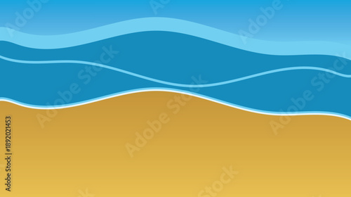 vector illustration of a beach for web banner and background design