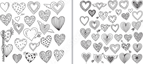 A large collection of black hand-drawn vector elements featuring various line styles. Includes organic wavy scribbles, jagged zigzags, and thick textured marker strokes on a white background.