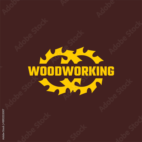 saw blade logo design, symbol, icon, vector, industry, vintage, wood sawing logo, carpentry	