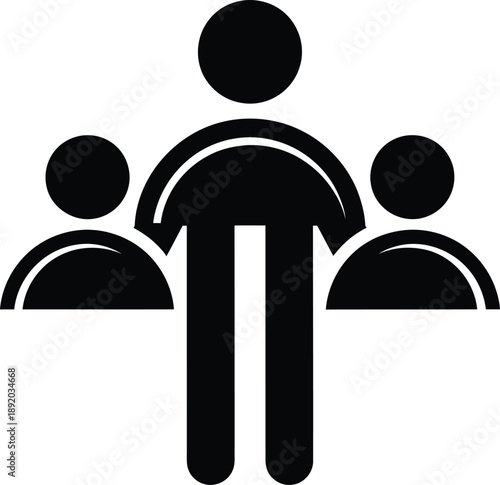Teamwork and Collaboration Icon Representing People Working Together Effectively