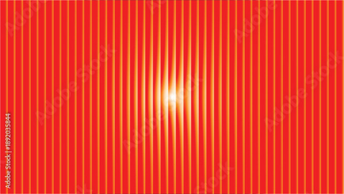 Abstract red and yellow striped backdrop with a vintage theater curtain pattern and vector line art texture for a stylish stage fabric wallpaper design