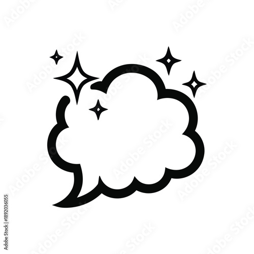 Simple Chat Bubble Icon – Message Communication Symbol in Minimal Style