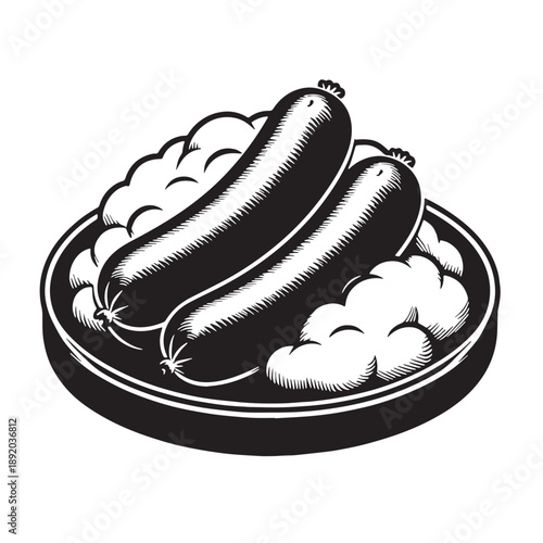 Black Bangers Silhouette Vector, High Quality Illustration on White Background