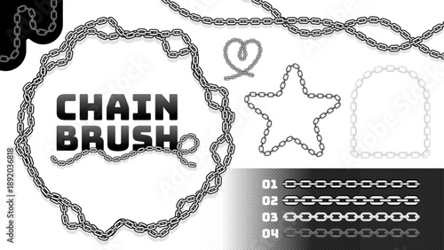 鎖モチーフのチェーンブラシ素材