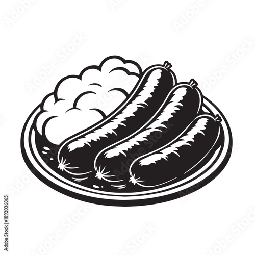 Black Bangers Silhouette Vector, High Quality Illustration on White Background