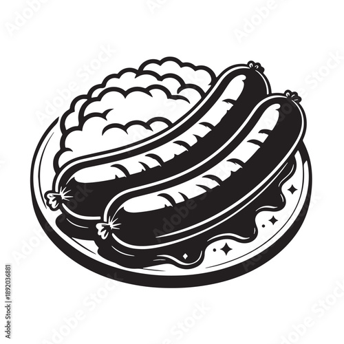 Black Bangers Silhouette Vector, High Quality Illustration on White Background