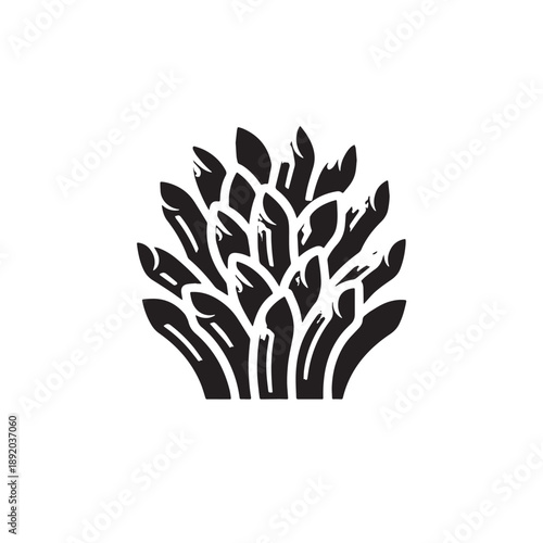 Black Baked Ziti Silhouette Vector, High Quality Illustration on White Background