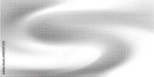 Dotted halftone gradient texture. Vanishing polka dot background. Repeating dots gradation pattern background. Black fading comic pop art overlay backdrop. Raster effect wallpaper. Vector halftone