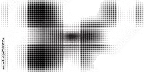 Dotted halftone gradient texture. Vanishing polka dot background. Repeating dots gradation pattern background. Black fading comic pop art overlay backdrop. Raster effect wallpaper. Vector halftone