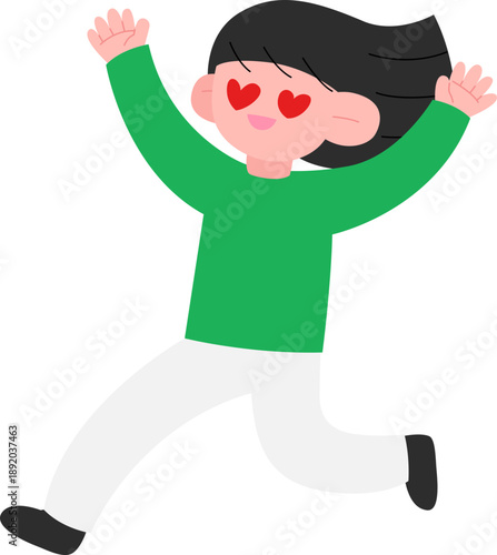 하트눈 만세 달려오는 사람 무테