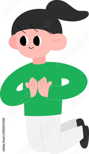 박수 점프하는 사람 무