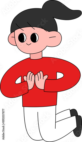 박수 점프하는 사람