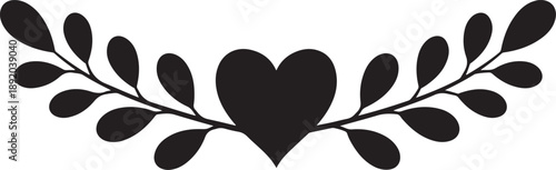 Vector leaf design element for graphic and digital art applications