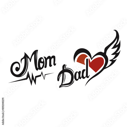 This Mom and Dad design celebrates parental love, family bonding, and lifelong care. Featuring a warm and emotional concept, it is perfect for Mother’s Day, Father’s Day, family-themed projects, greet