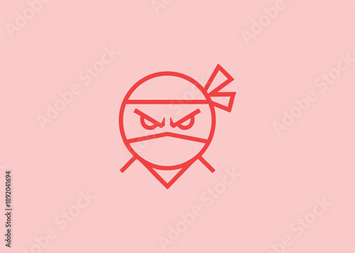 Angry ninja logo conveying stealth, strength, and fierce warrior spirit.
