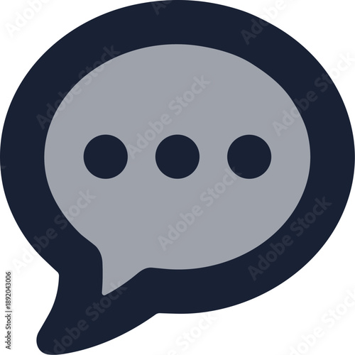 Minimalist Line Art Speech Bubble Communication Icon Symbol Graphic Design