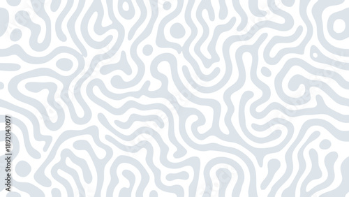 Abstract swirling lines form a seamless light grey and white pattern.