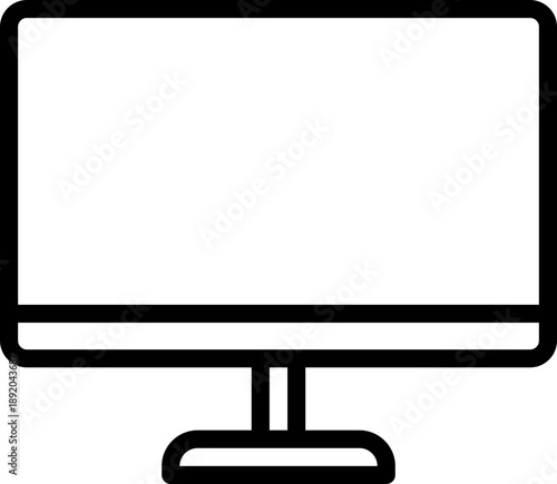 Black pc icon - outline