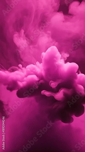 Wallpaper Mural Vivid pink smoke billows and swirls dynamically, forming an abstract, ethereal texture Torontodigital.ca