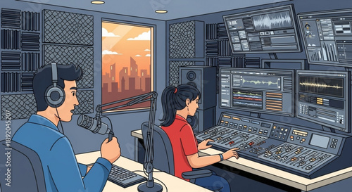 Vibrant crowd celebrating at a lively music festival with colorful spotlights and confetti