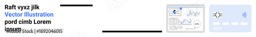 Business analytics, data management, digital marketing, user interface, communication tools, technology solutions. Dashboard with charts and analytical data. Business analytics and data management