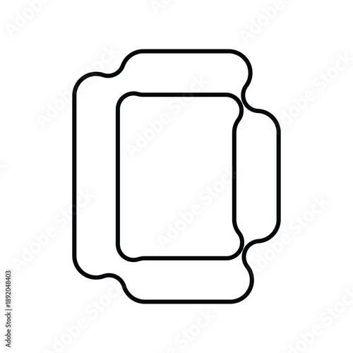 Molecule Alphabet D Letter Outline Line Vector Logo Identity EPS