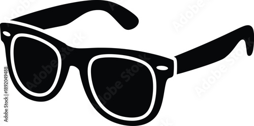 Sunglasses Icon Black Silhouette Isolated Summer Fashion Eyewear Symbol