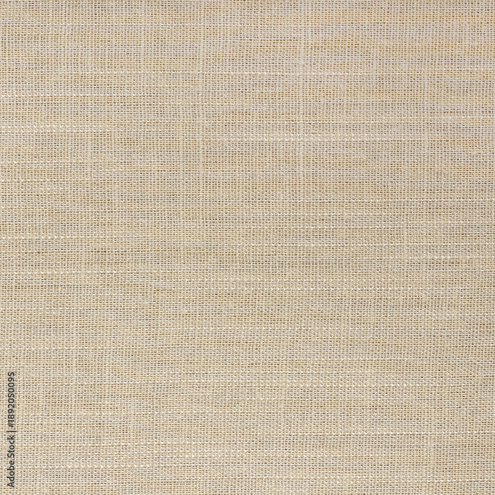 Fototapeta premium Brown linen fabric cloth texture background, seamless pattern of natural textile.