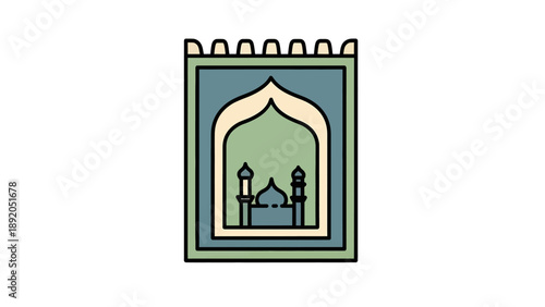 Islamic Mosque Icon Symbol Illustration Design.