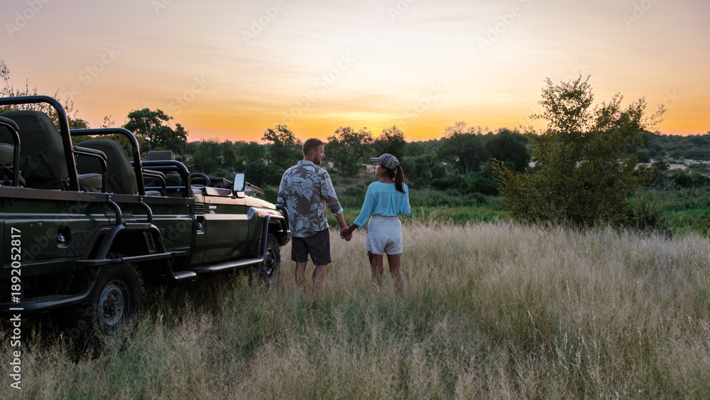Fototapeta premium Experience romantic sunset moments in Kruger National Park, South Africa