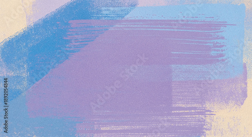 Abstract expressionist painting with vibrant purple and blue brushstrokes