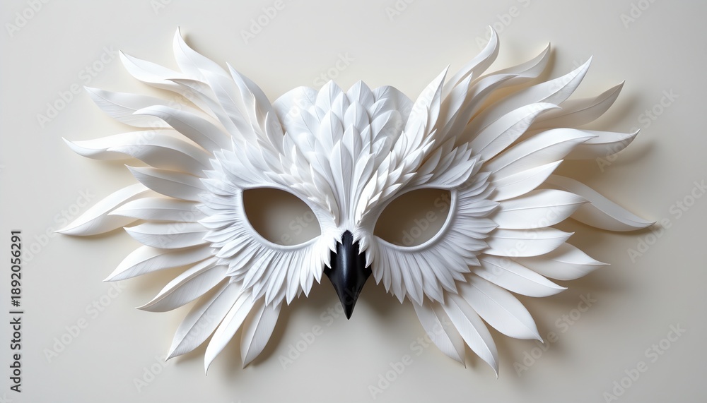 custom made wallpaper toronto digitalAn intricately crafted mask with a white base, adorned with blue and gold accents. It is positioned against a plain background, allowing its detailed design to stand out.