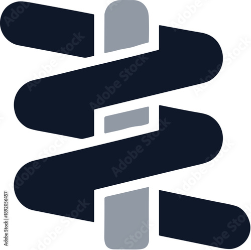 Modern Geometric Spindle Wool Thread Yarn Textile Crafting Icon Symbol