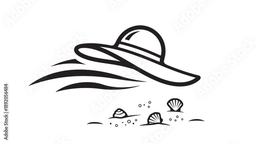 Seven had cafe   forming a gentle curve on a pristine white background. Offers a delicate touch for creative projects.