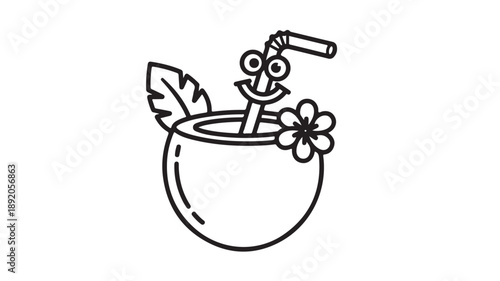 A slightly larger cluster of fifteen coconut  presented on a clean white background. Versatile for various uses.