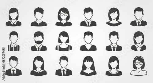Collection of diverse user profile icons representing different people.