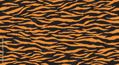 Abstract orange and black tiger stripe pattern filling the frame.