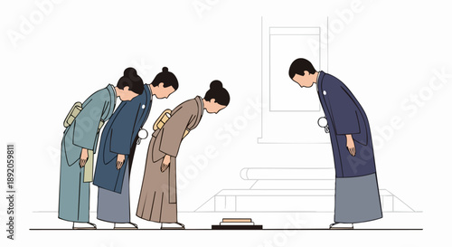 Japanese etiquette illustration