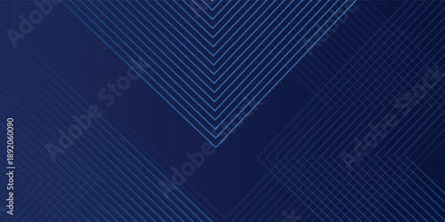 Blue abstract background with glowing arrow lines. Modern shiny blue geometric lines design. Technology futuristic  modern