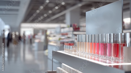 Cosmetic product display in a store