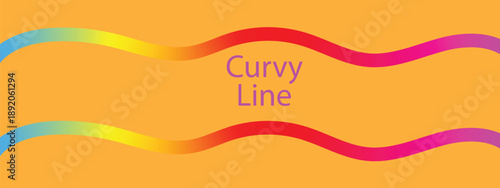 Colorful abstract swirling ribbons.  Colorful dynamic curves. 