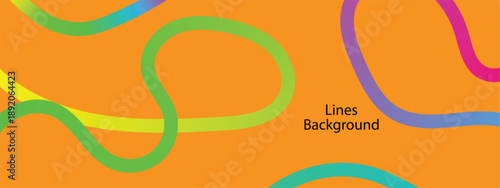 Curved lines. colourful wave line. colorful gradient ribbon lines pattern