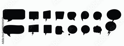 Set of speech bubble  icons. Chat icon set. Big set of speech bubbles. 
