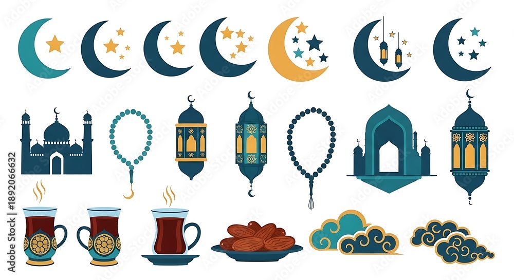 Obraz premium Islamic themed illustrations